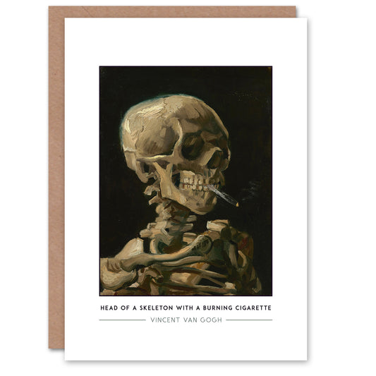 Vincent Van Gogh Head Of A Skeleton With A Burning Cigarette Greetings Card