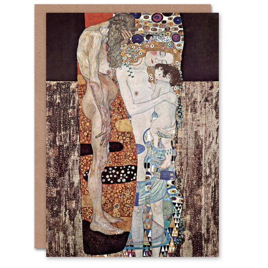 Gustav Klimt The Three Ages of a Woman Greetings Card