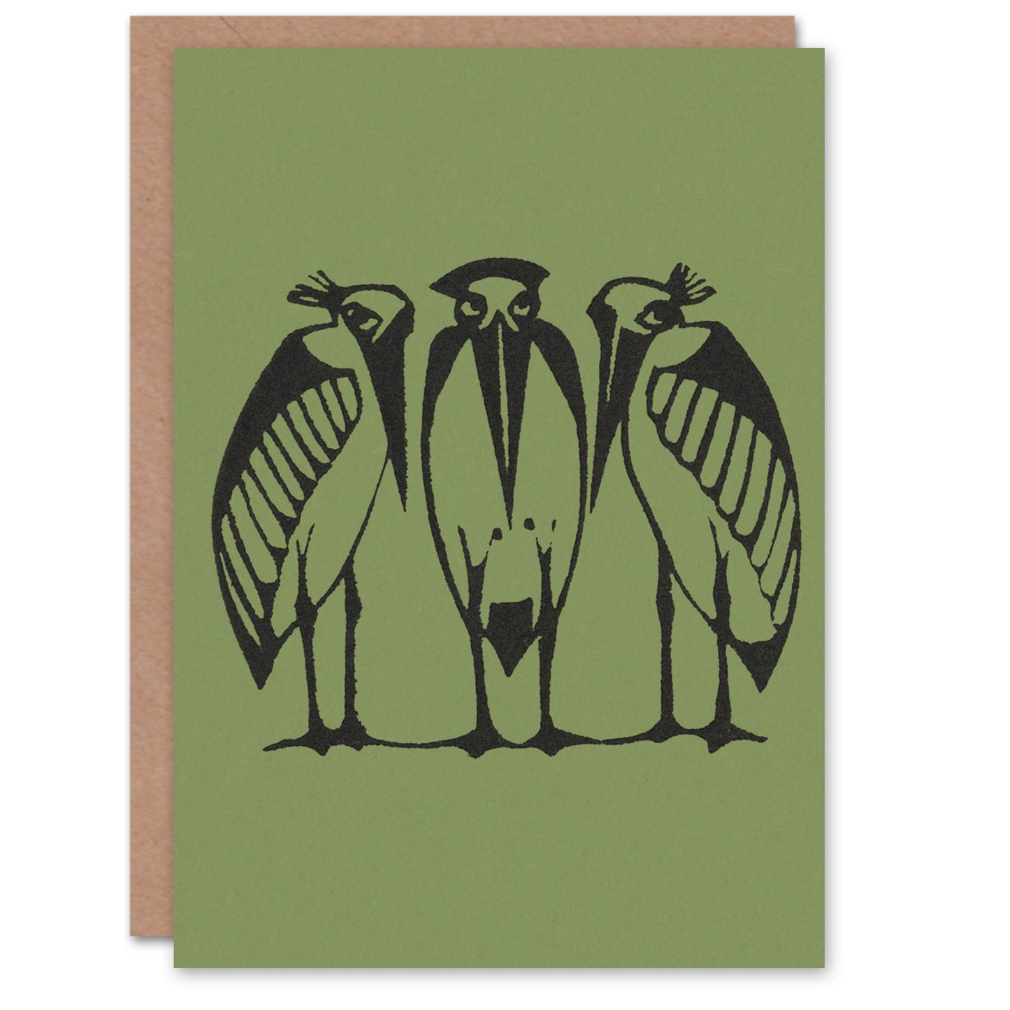 Gerrit Willem Dijsselhof Three Marabou Storks Greetings Card