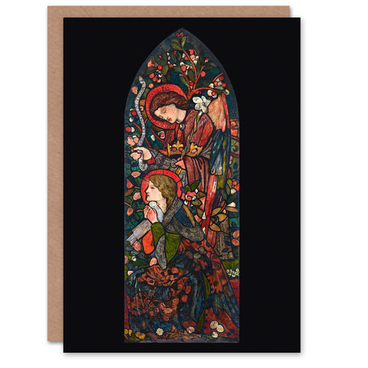 Edward Burne JonesThe Annunciation Stained Glass Greetings Card