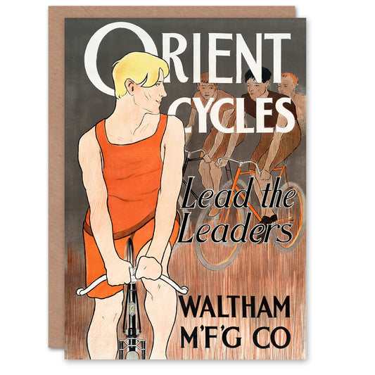 Edward Penfield Vintage Bicycle Advert Cycles Greetings Card