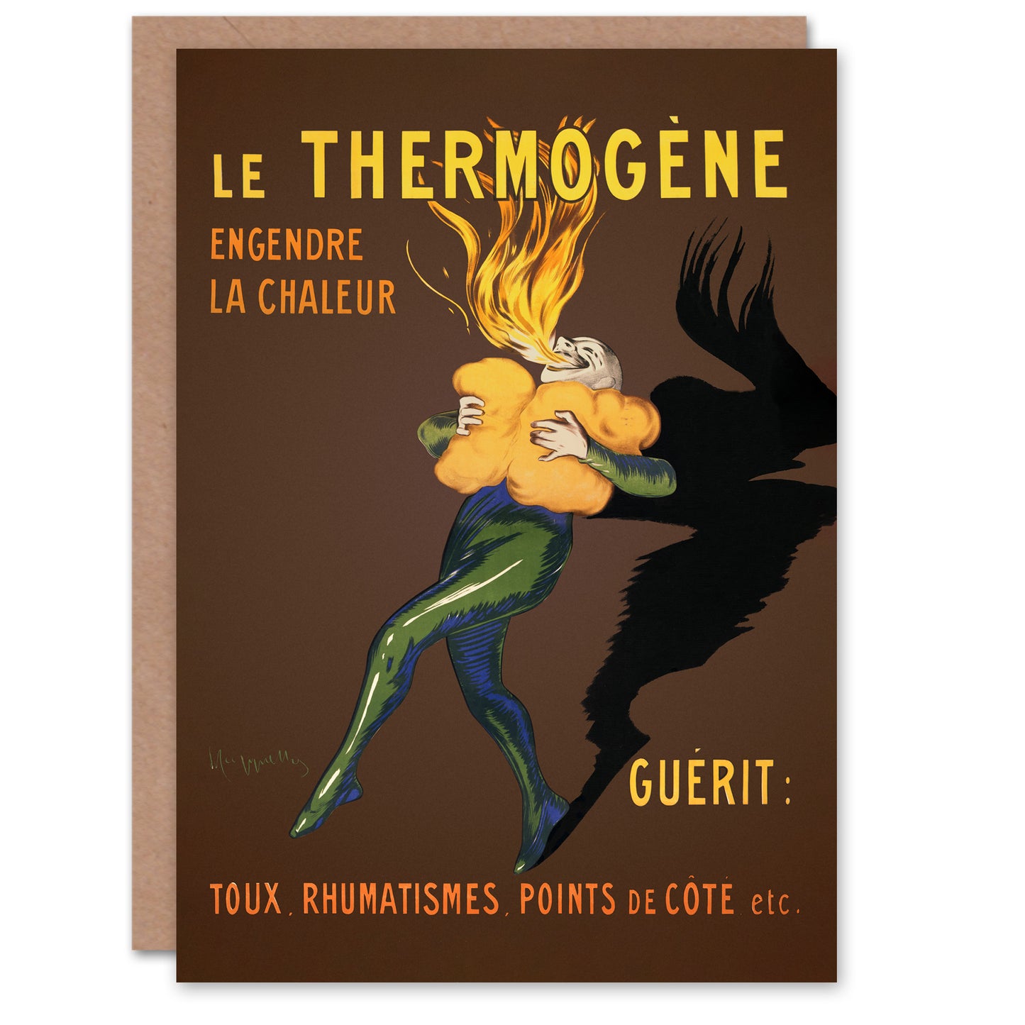 Leonetto Cappiello Le Thermogene Vintage French Advert Greetings Card
