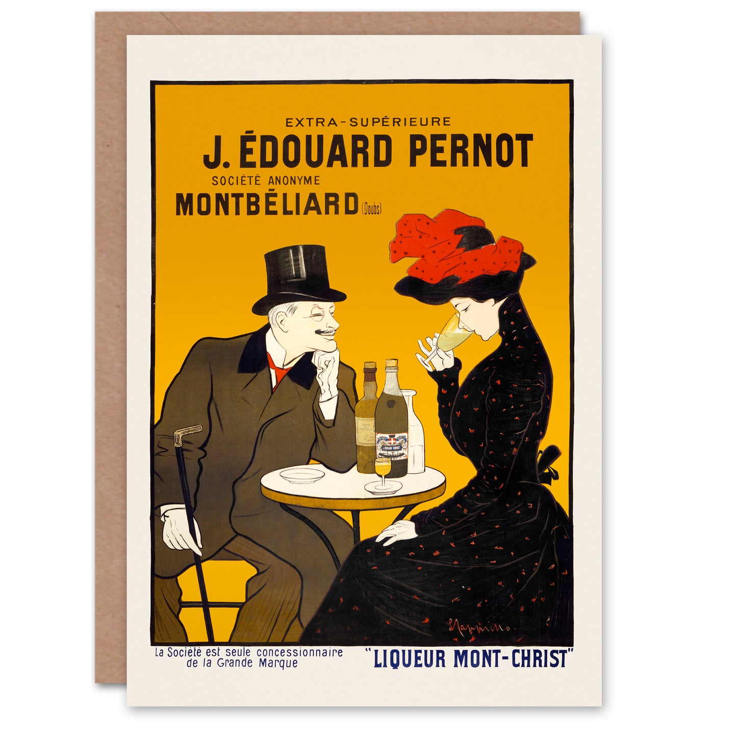 Leonetto Cappiello Liqueur Mont Christ Vintage Advert Greetings Card