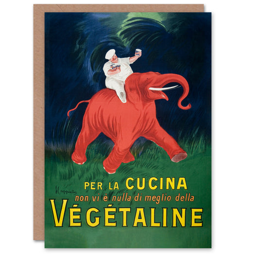 Leonetto Cappiello Vegetaline Vintage Italian Advert Greetings Card