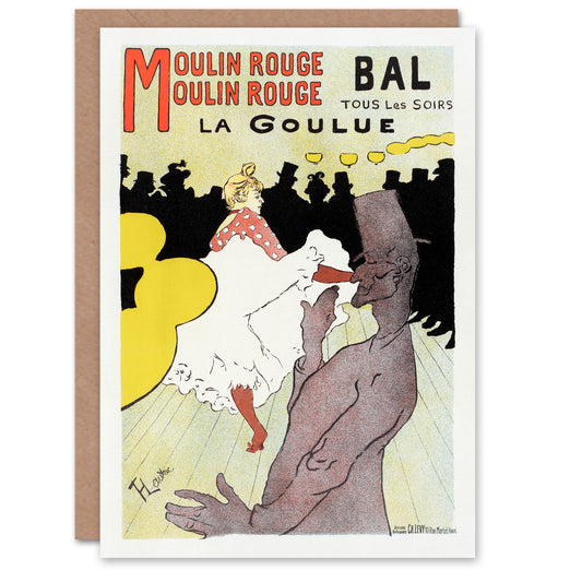 Toulouse Lautrec Moulin Rouge La Goulue Greetings Card