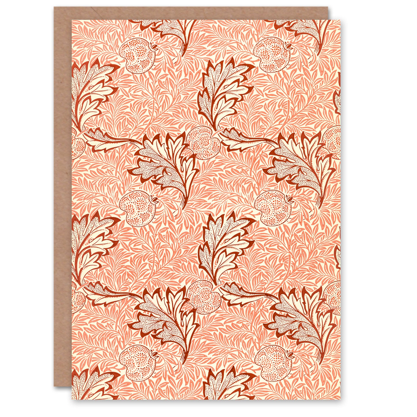 William Morris Apple and Leaves Pattern Greetings Card