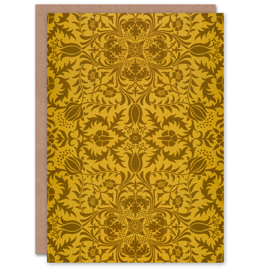 William Morris Floral Vine Filigree Pattern Greetings Card