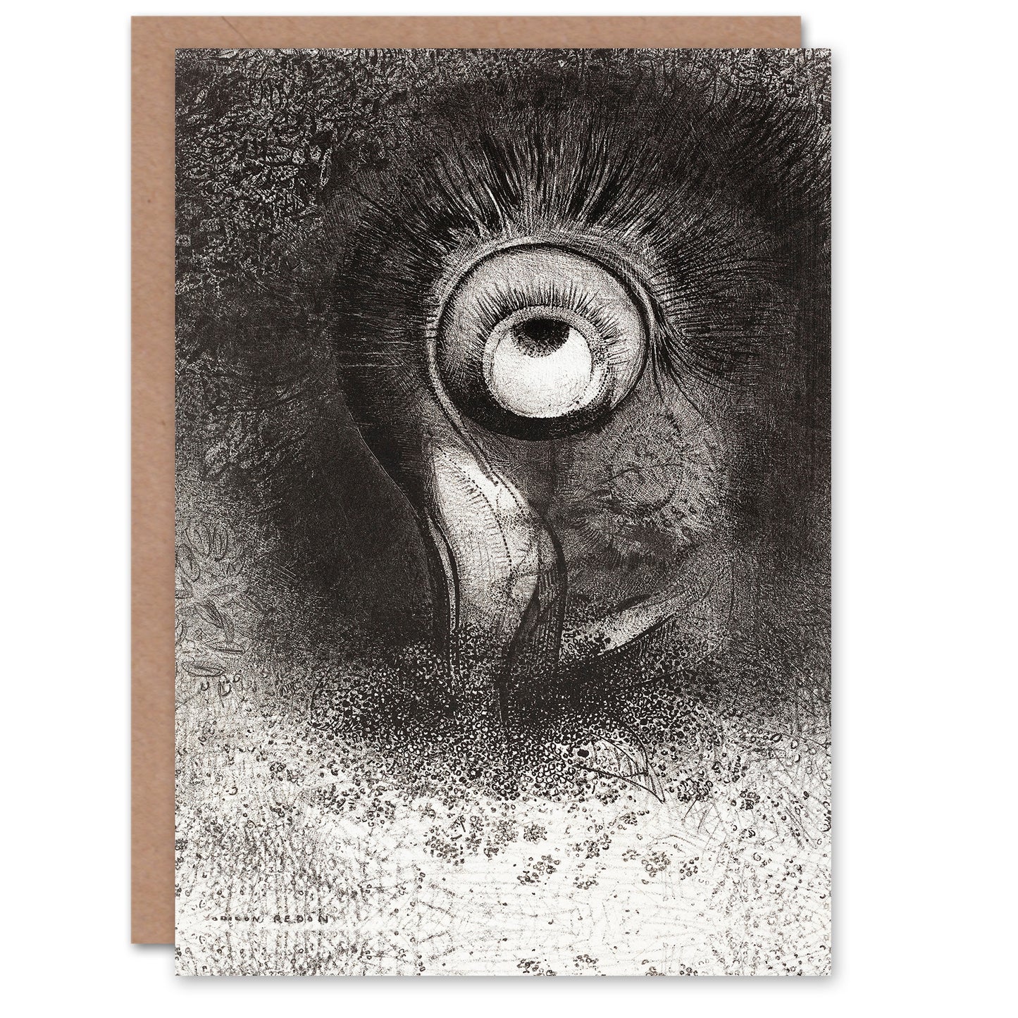 Odilon Redon First Vision Attempted by the Flower Greetings Card