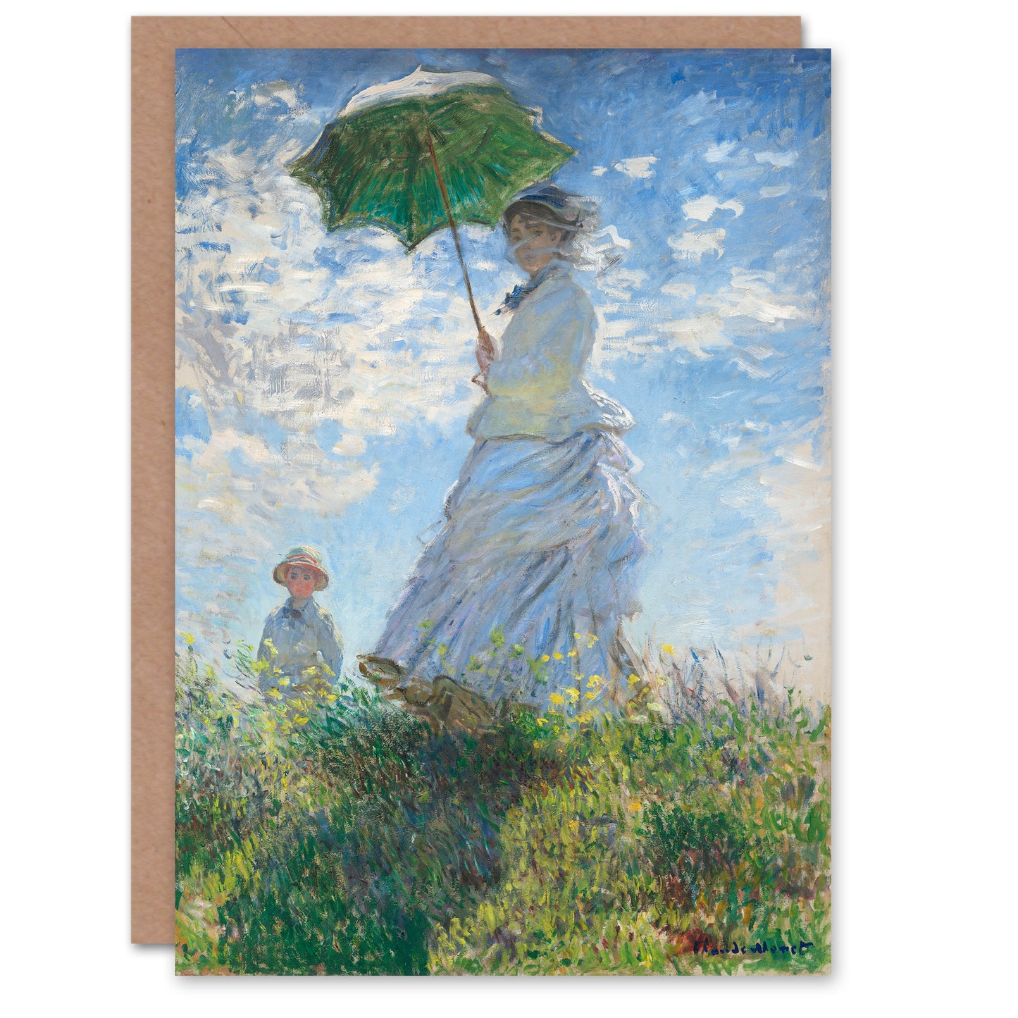 Claude Monet Art Card Madame Monet and Her Son