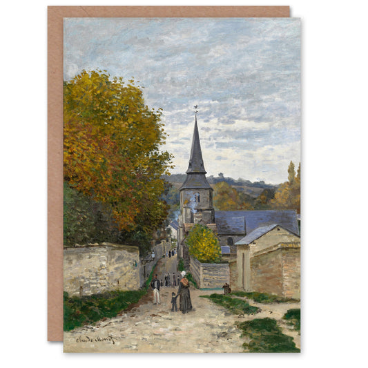 Claude Monet Art Card Street in Sainte Adresse France