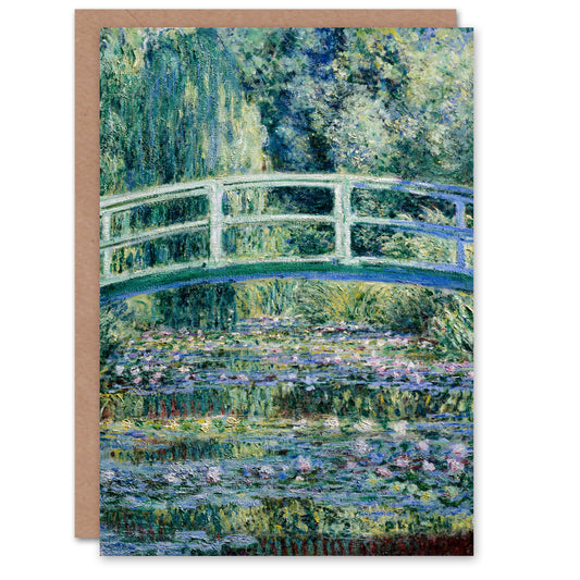 Claude Monet Art Card Water Lilies and Japanese Bridge