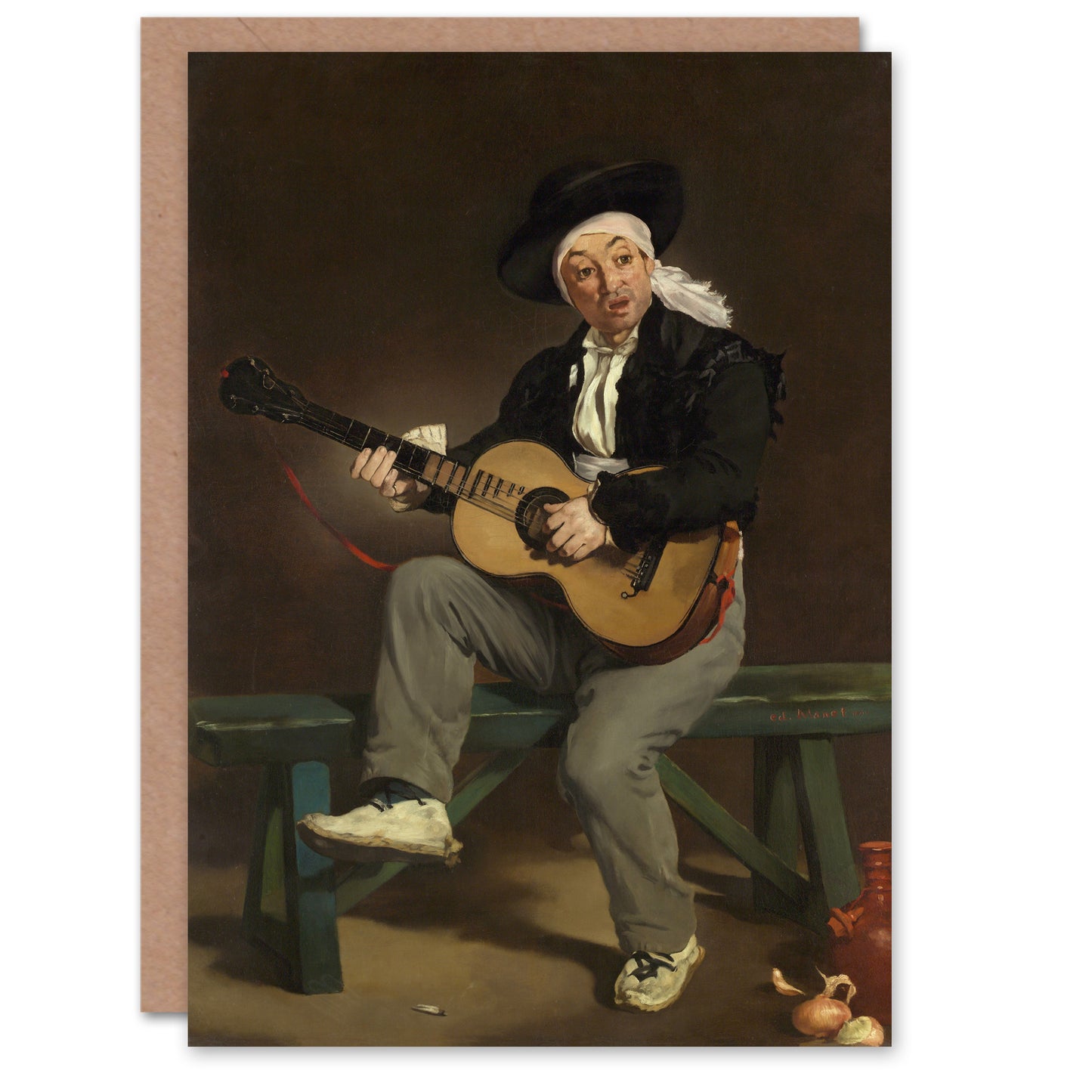 Edouard Manet Art Card The Spanish Singer Portrait