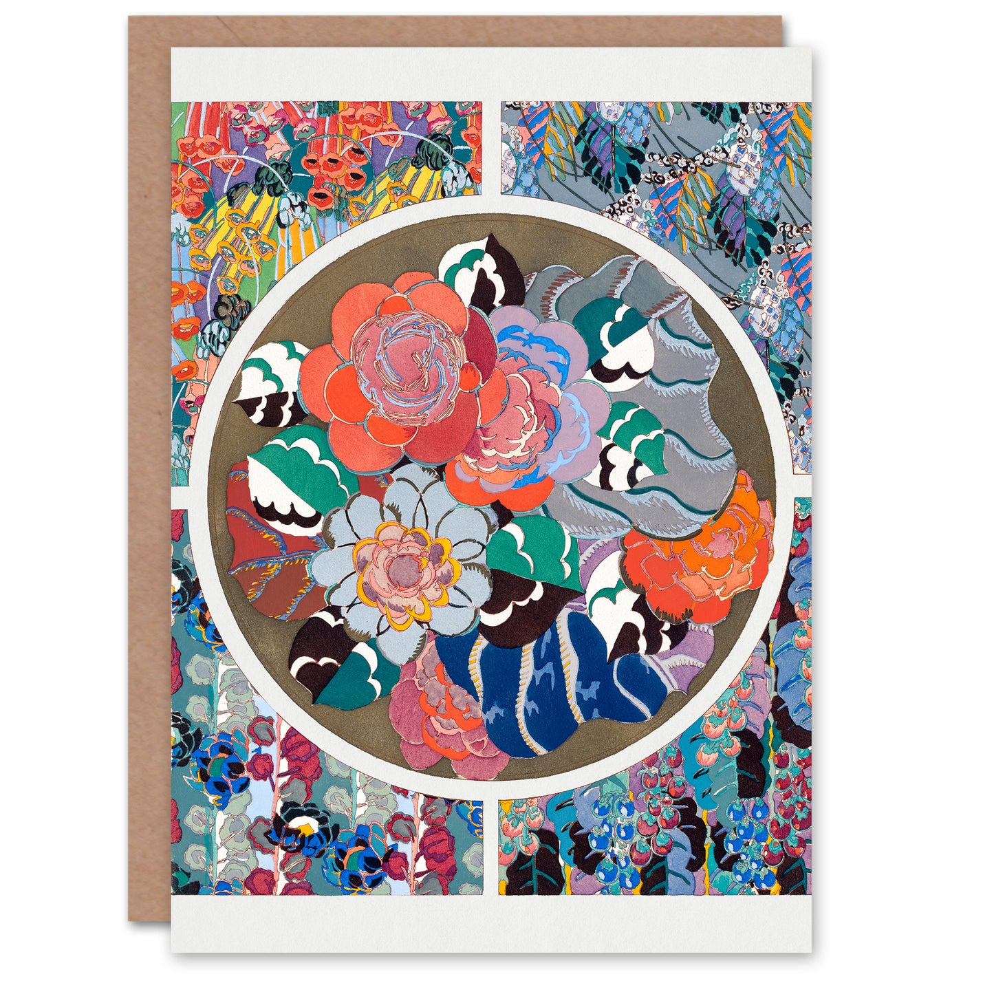 Edouard Benedictus Art Card Floral Art Deco Pattern