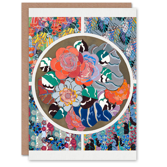 Edouard Benedictus Art Card Floral Art Deco Pattern