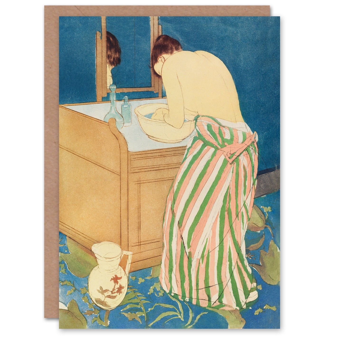 Mary Cassatt Art Card Woman Bathing at Her Dressing Table