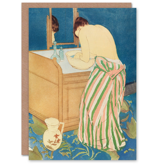 Mary Cassatt Art Card Woman Bathing at Her Dressing Table