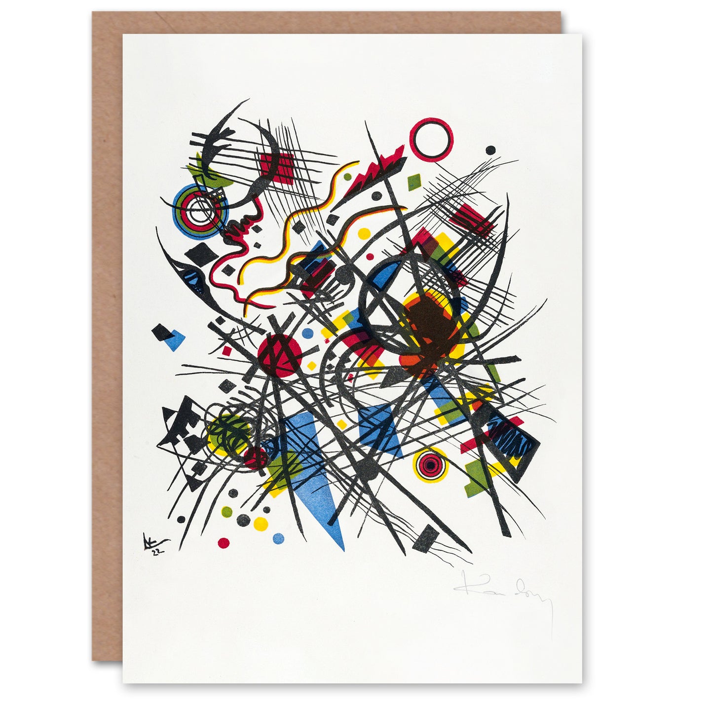Wassily Kandinsky Art Card Lithograph for the Fourth Bauhaus Portfolio