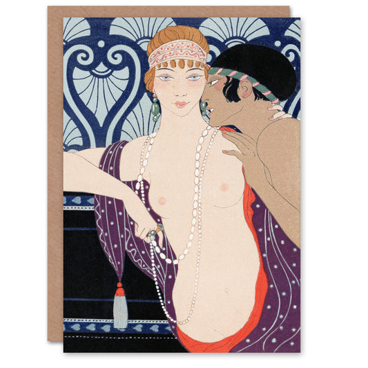 George Barbier Art Card Beauties of Mnasidika Art Deco Nude