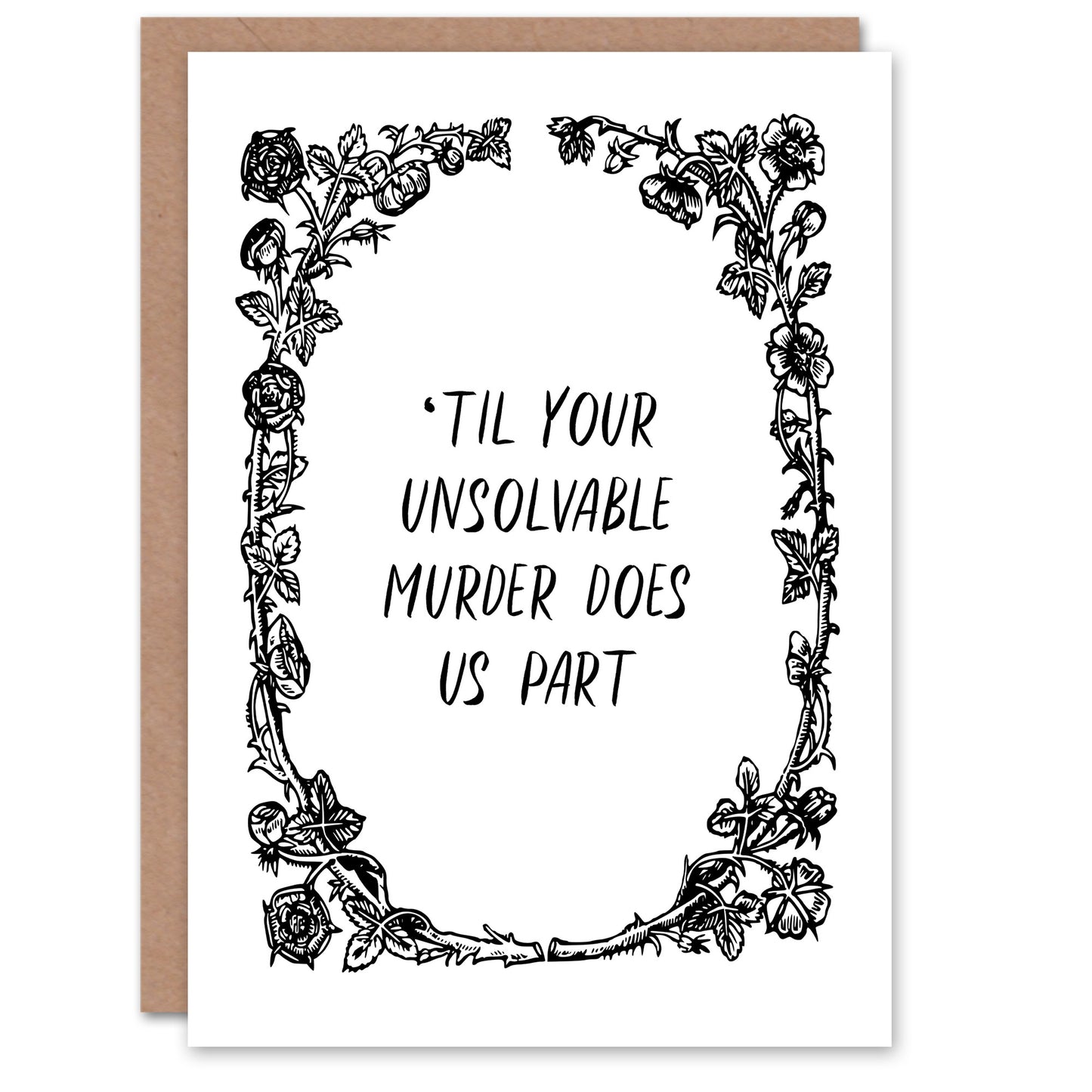 Til Your Unsolvable Murder Does Us Part Funny Anniversary Card
