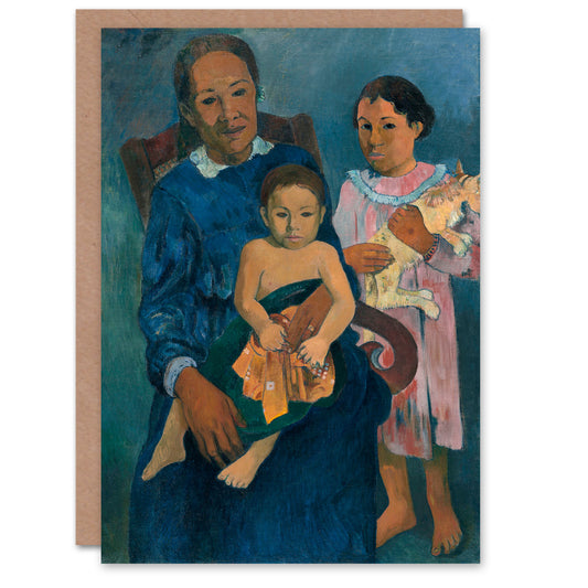 Paul Gauguin Art Card Polynesian Woman with Children