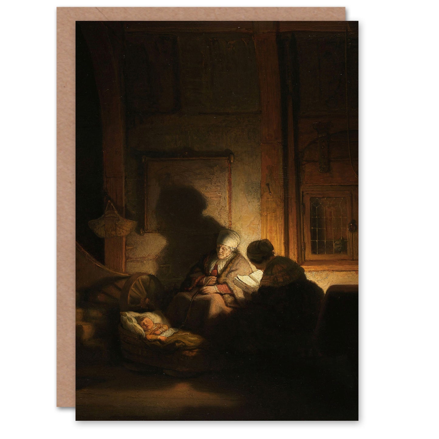 Rembrandt van Rijn Art Card The Holy Family at Night