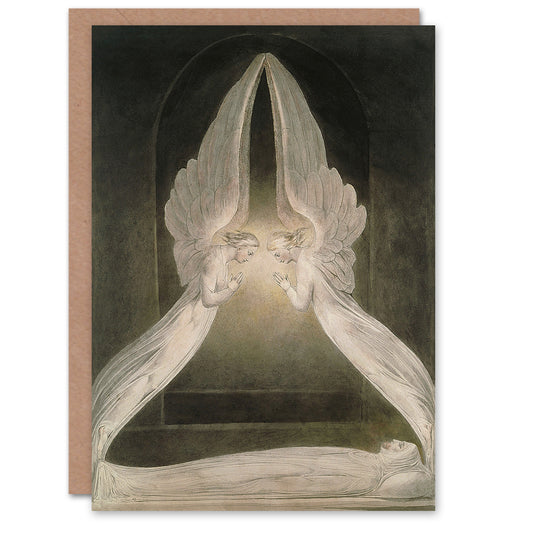 William Blake Art Card Christ in the Sepulchre Guarded by Angels