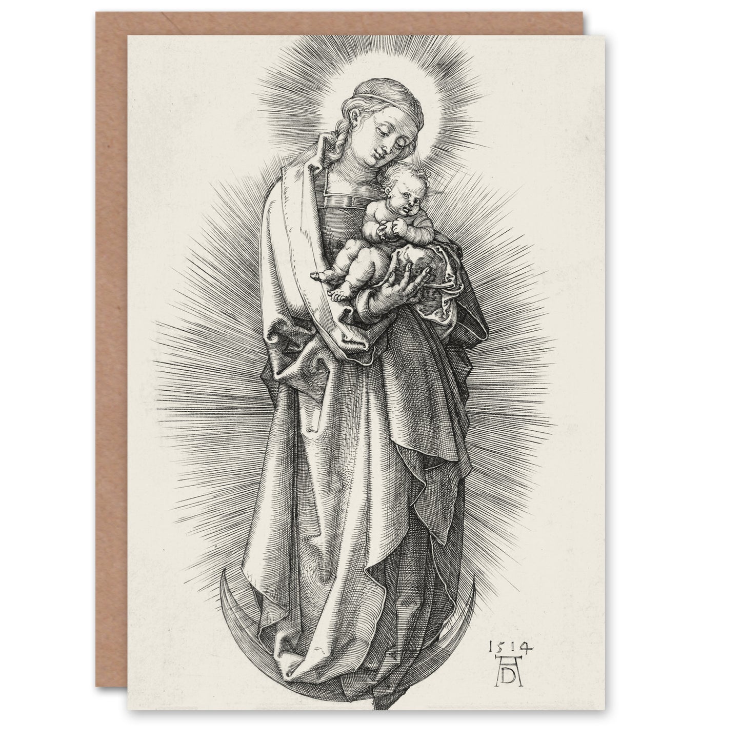 Albrecht Durer Art Card The Virgin on a Crescent Moon