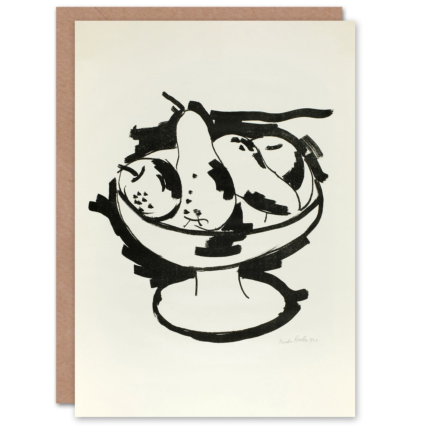 Marsden Hartley Art Card Bowl of Fruit Still Life Sketch