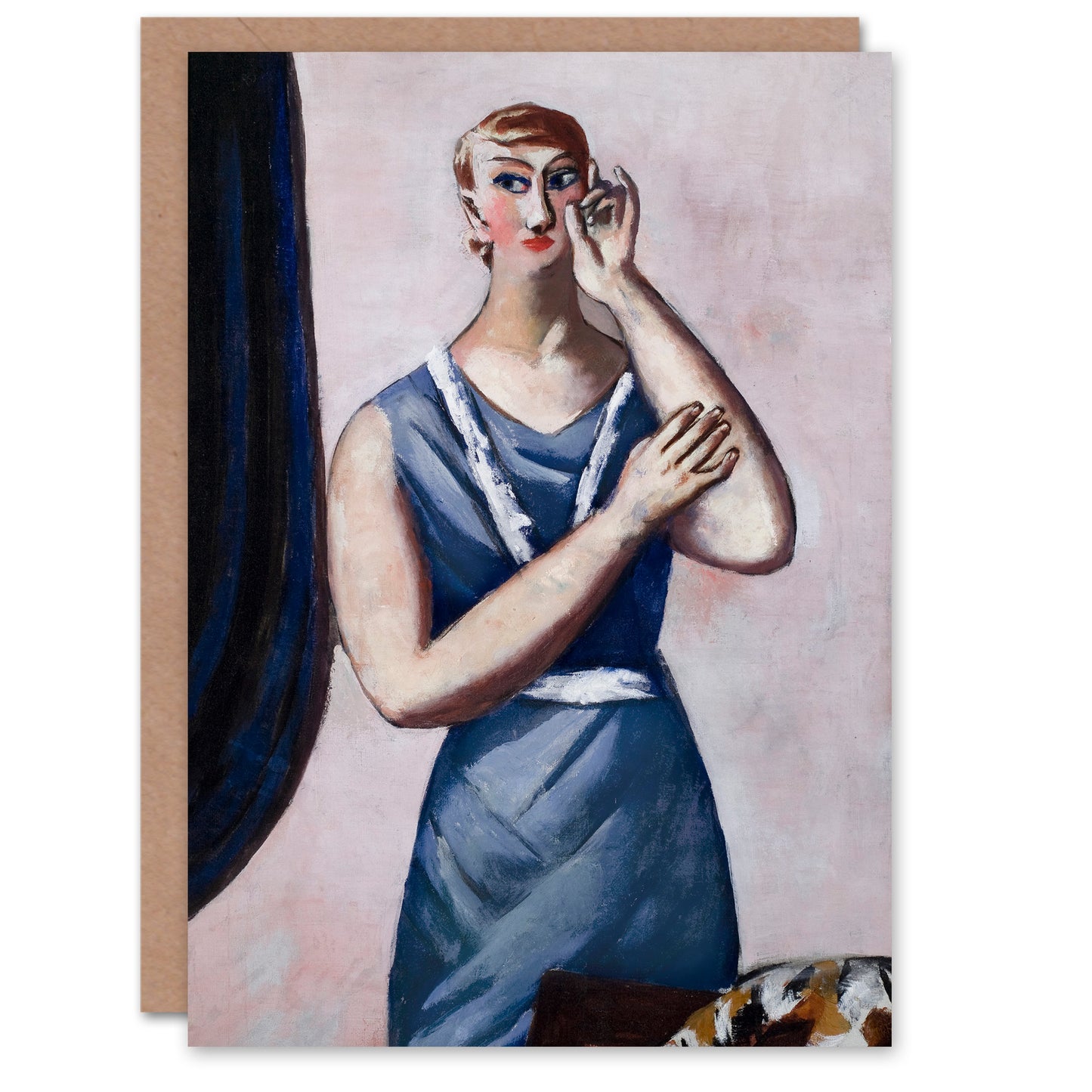 Max Beckmann Art Card Valentine Tessier Portrait Painting
