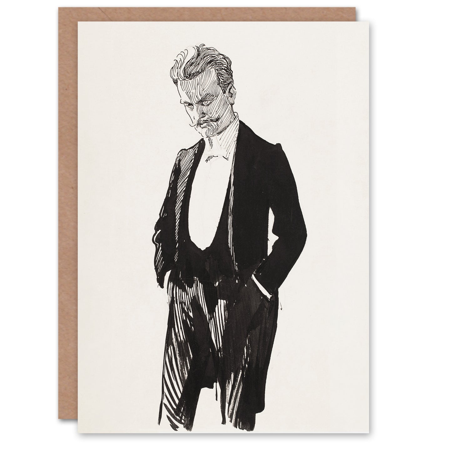 Albert Edelfelt Composer Jean Sibelius Portrait Art Greeting Card