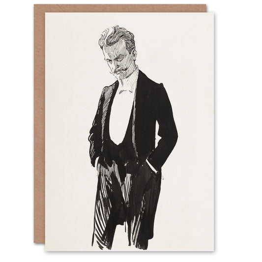 Albert Edelfelt Composer Jean Sibelius Portrait Art Greeting Card