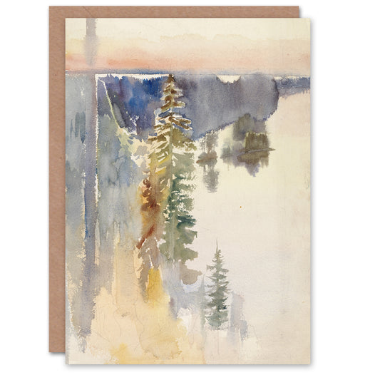 Albert Edelfelt View from Kaukola Ridge Watercolour Art Greeting Card