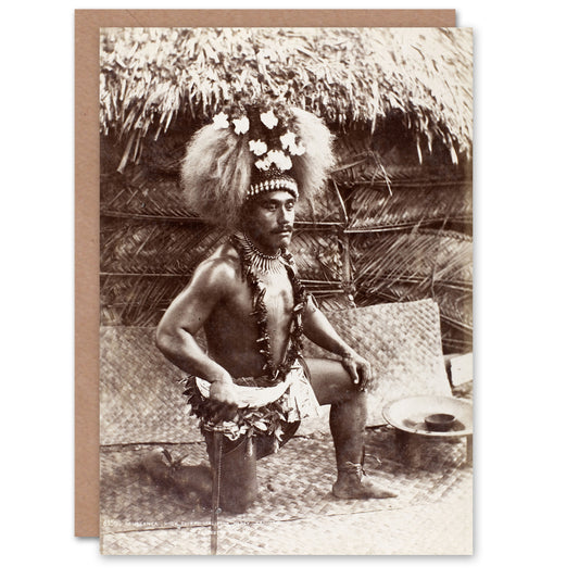 Burton Brothers Malietoa High Chief Mulianga Art Greeting Card