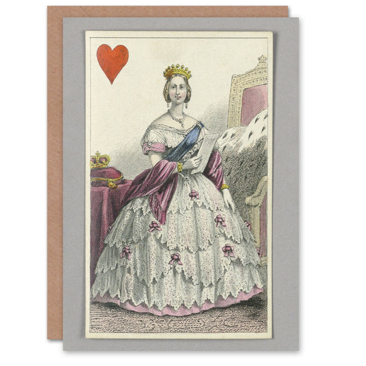 E Le Tellier Victoria Queen of Hearts Card Design Art Greeting Card
