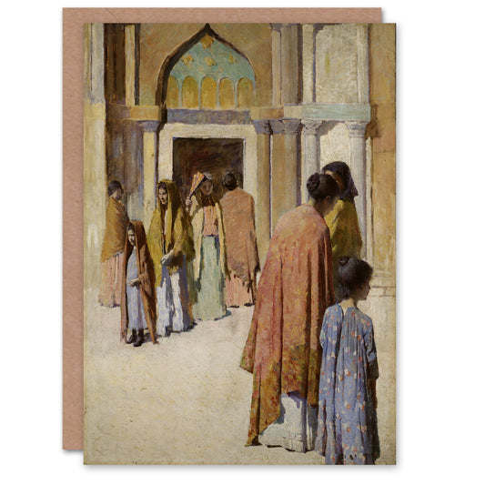 Frank Edwin Scott Women Near the Stairs No 1 Art Greeting Card