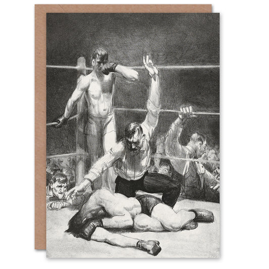 George Bellows Counted Out First Stone Boxing Art Greeting Card