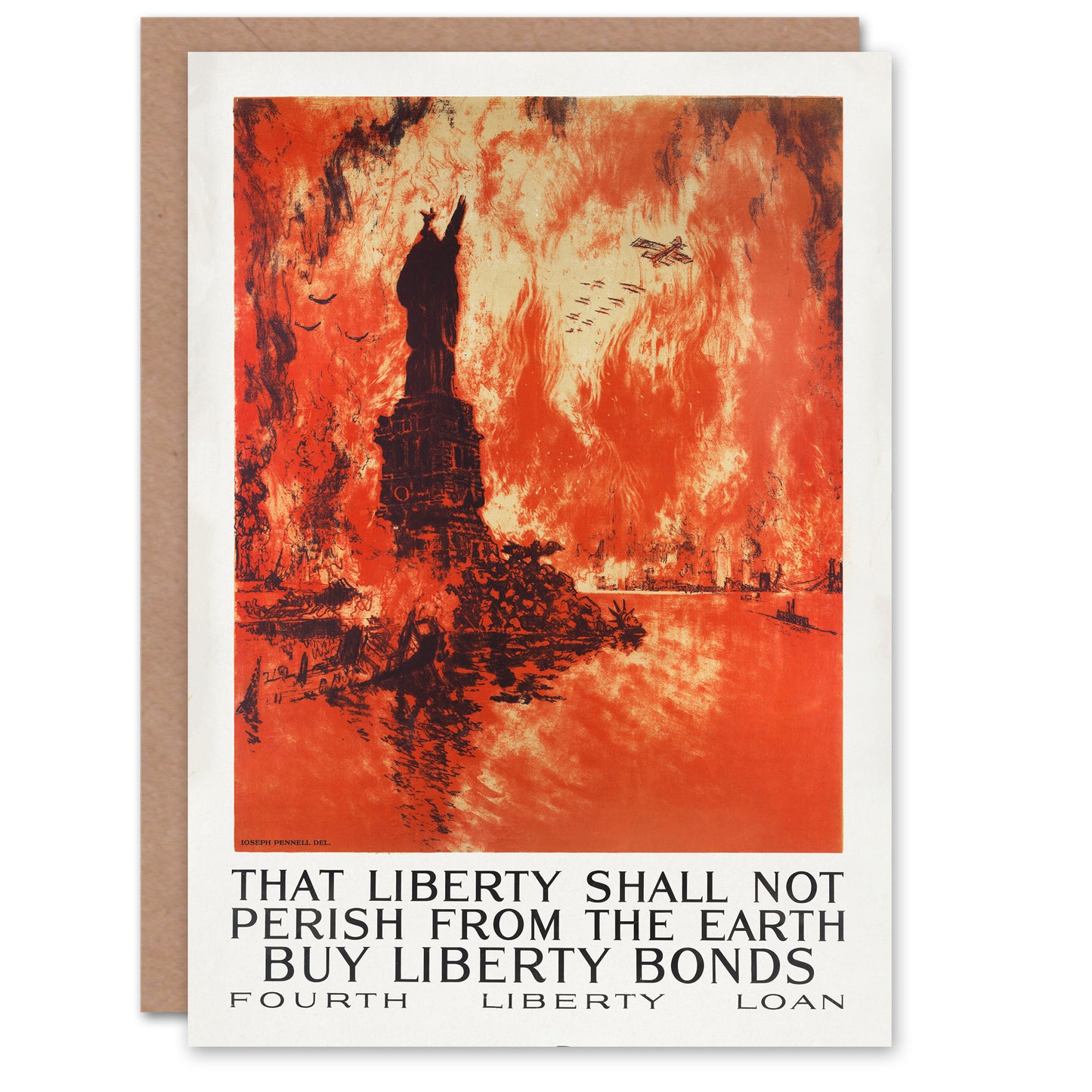 Joseph Pennell Liberty Shall Not Perish From The Earth Art Greeting Card