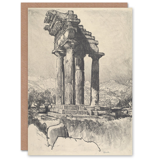 Joseph Pennell The Columns of Castor and Pollux Art Greeting Card