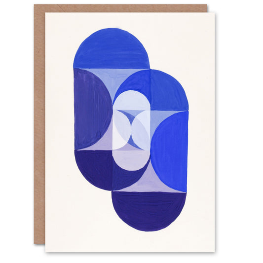Joseph Schillinger Key Blue Abstract Painting Art Greeting Card