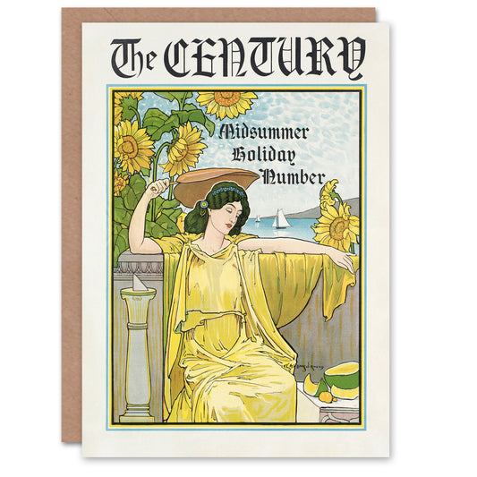 Louis Rhead The Century Midsummer Holiday Issue Cover Art Greeting Card