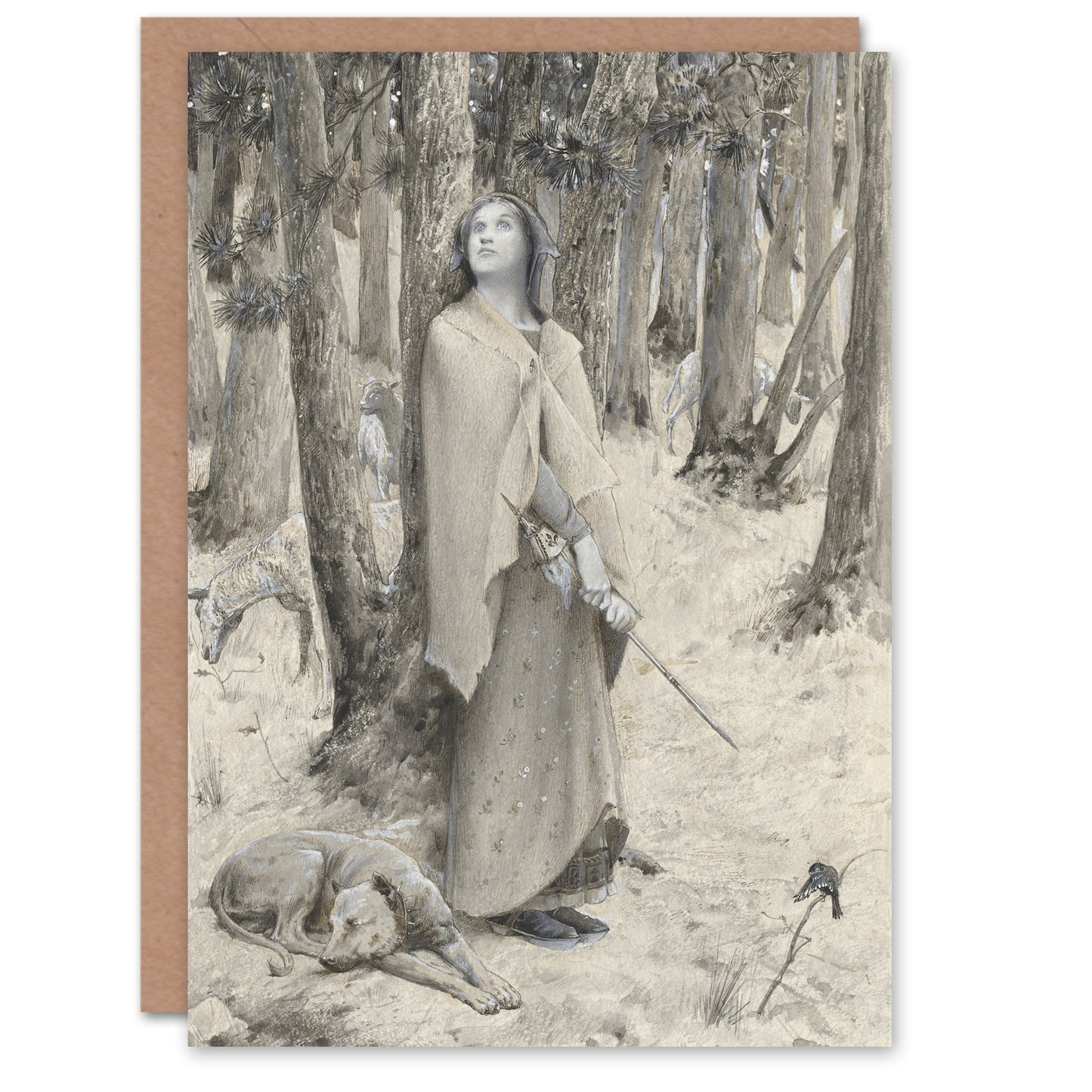 Luc Olivier Merson Joan of Arc Hearing the Voices Art Greeting Card