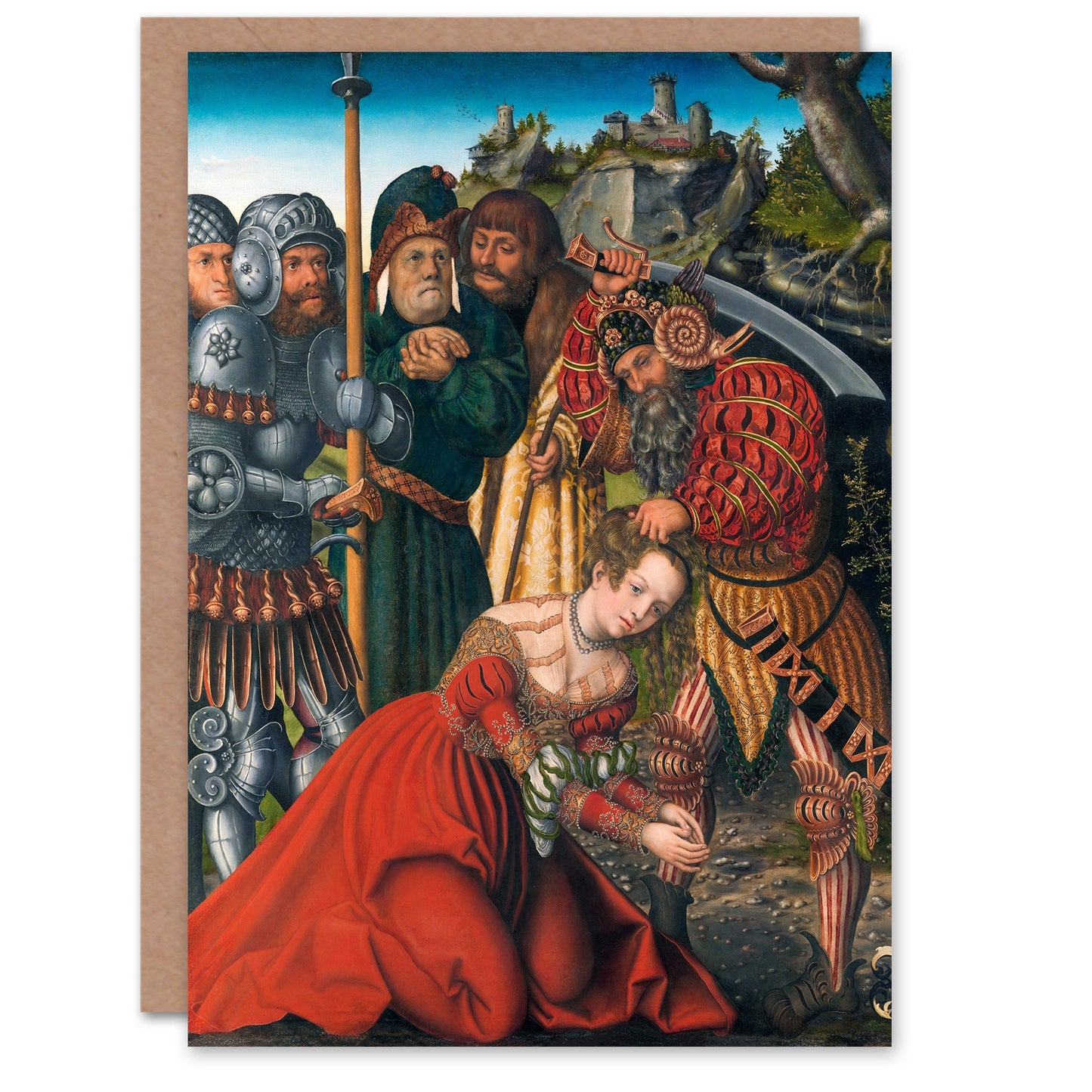 Lucas Cranach The Martyrdom of Saint Barbara Art Greeting Card