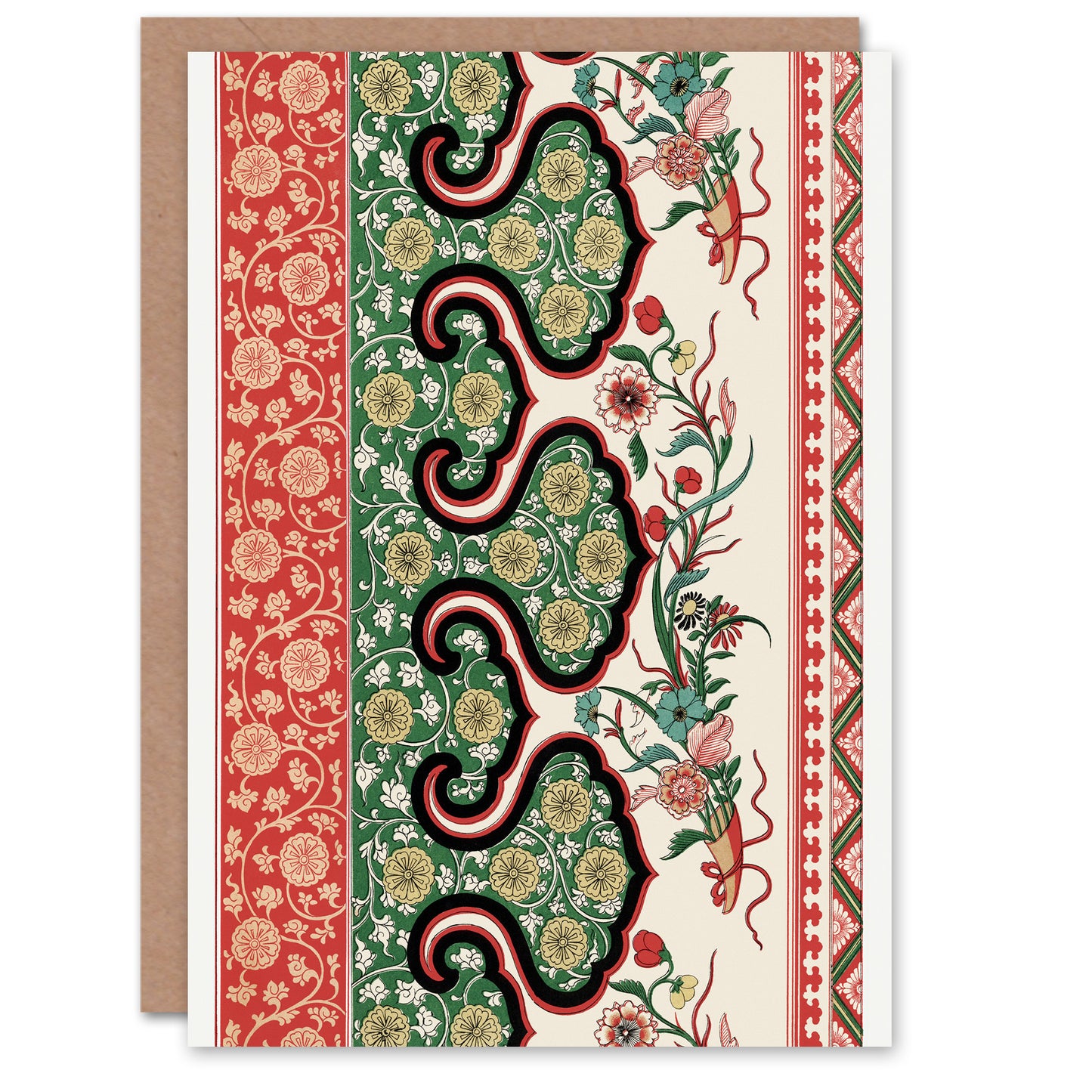 Owen Jones Ornamental Floral Motif Pattern Art Greeting Card