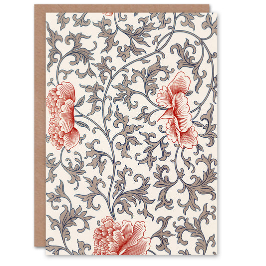 Owen Jones Ornamental Flower Filigree Pattern Art Greeting Card