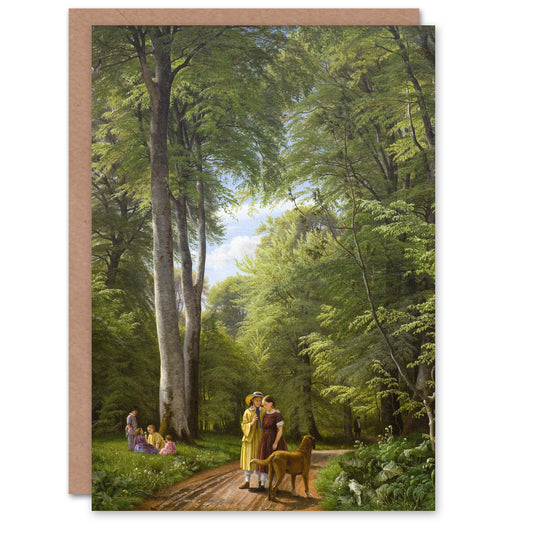 PC Skovgaard Beech Wood in May Zealand Landscape Art Greeting Card