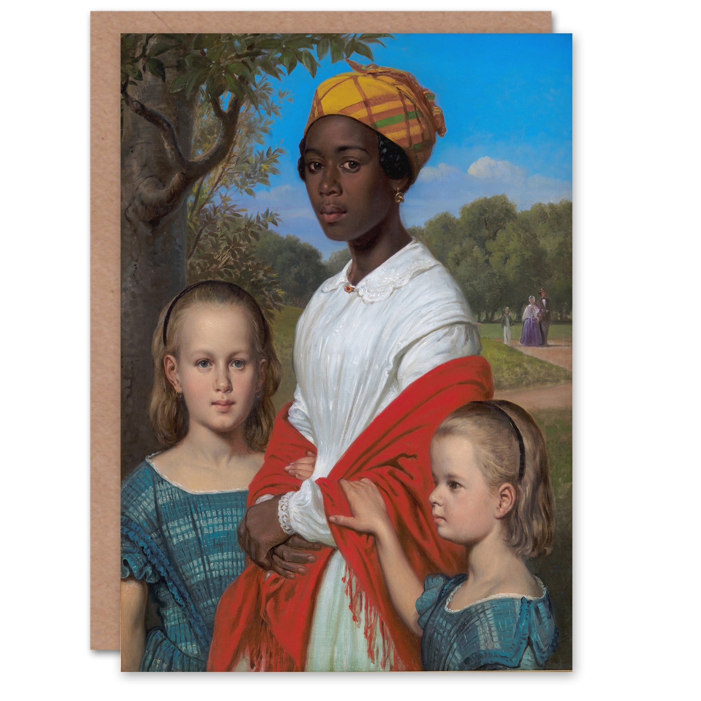 Wilhelm Marstrand Daughters and West Indian Nanny Art Greeting Card