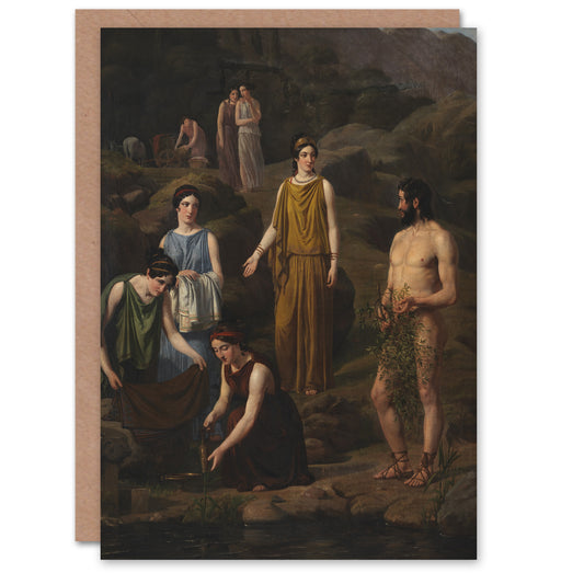 Wilhelm Marstrand Nausicaa Brings Odysseus Clothes Art Greeting Card