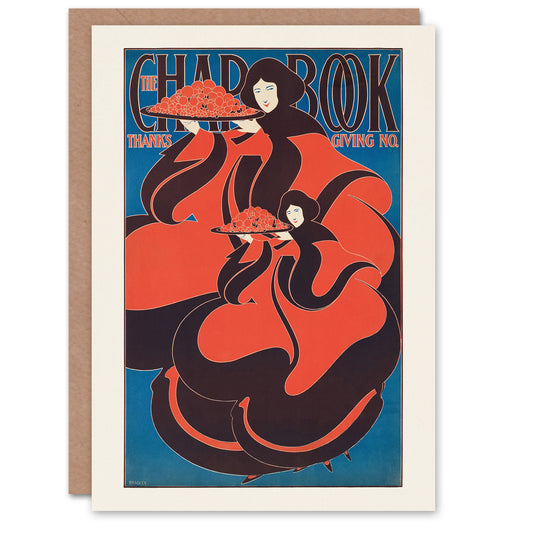 W H Bradley The Chapbook Vintage Thanksgiving Cover Art Greeting Card