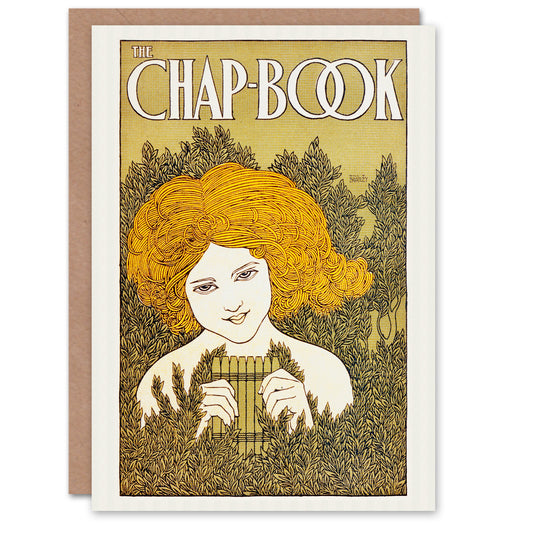 W H Bradley The Chapbook The Pipes June Vintage Cover Art Greeting Card