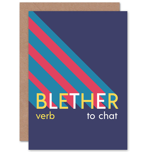 Scottish Definition Blether Scottish Card